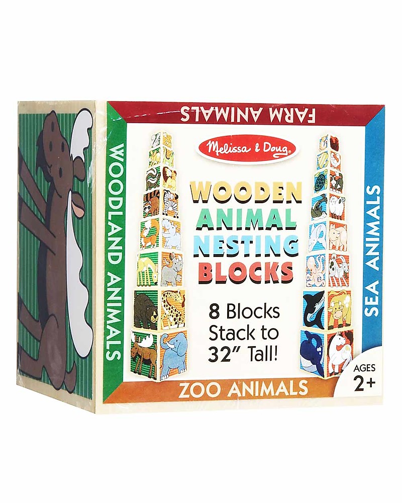 wooden animal nesting blocks